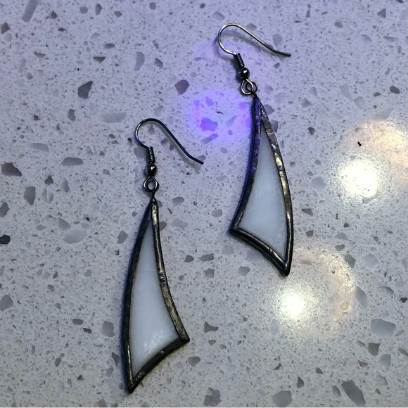 Stunning Reversible Handmade Artisan Glass Earrings - Picture 7 of 7